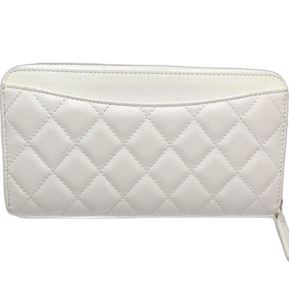 CHANEL White Caviar Leather Wallet - Picture 3 of 10